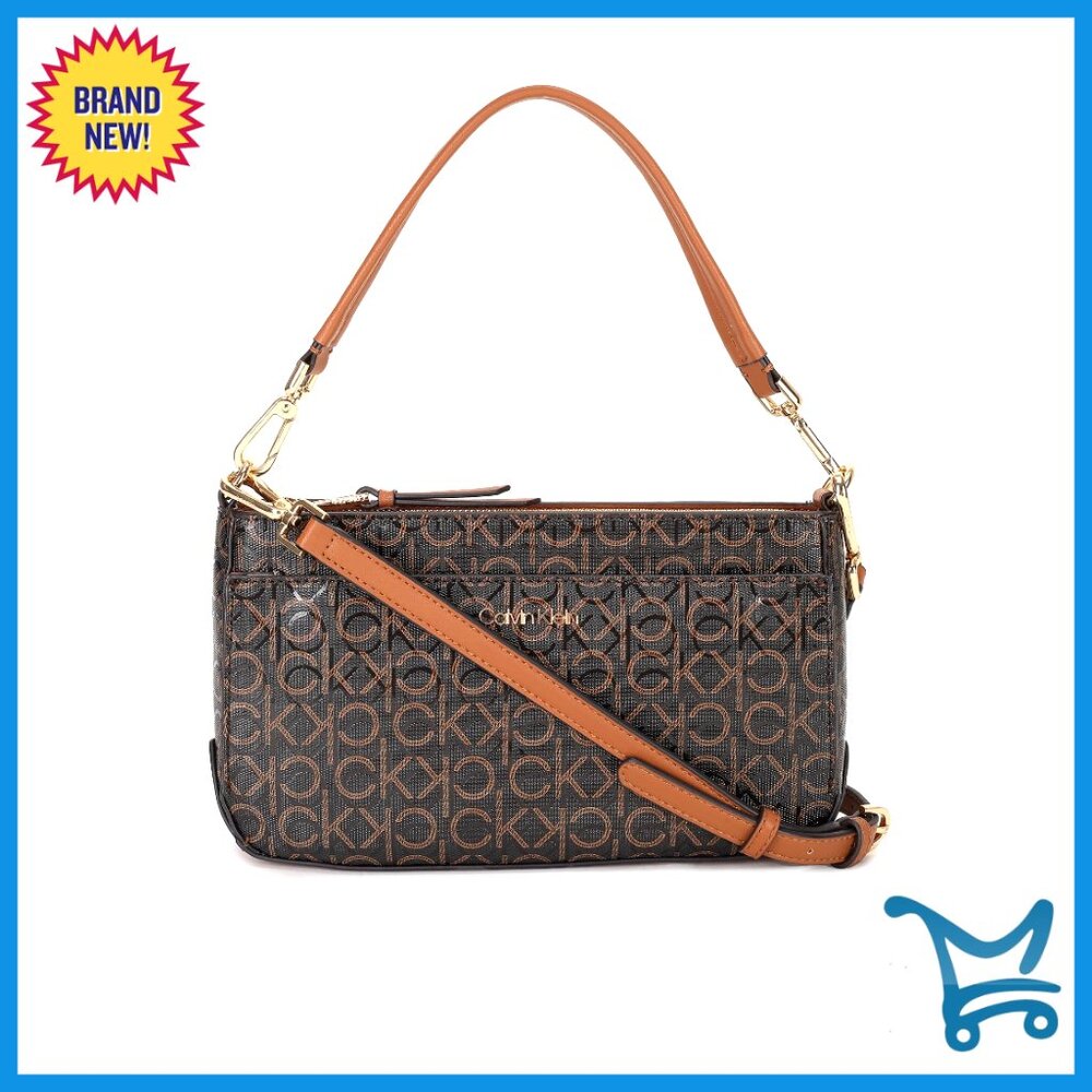 Triple Compartment Shoulder Bag With Removable Crossbody Strap